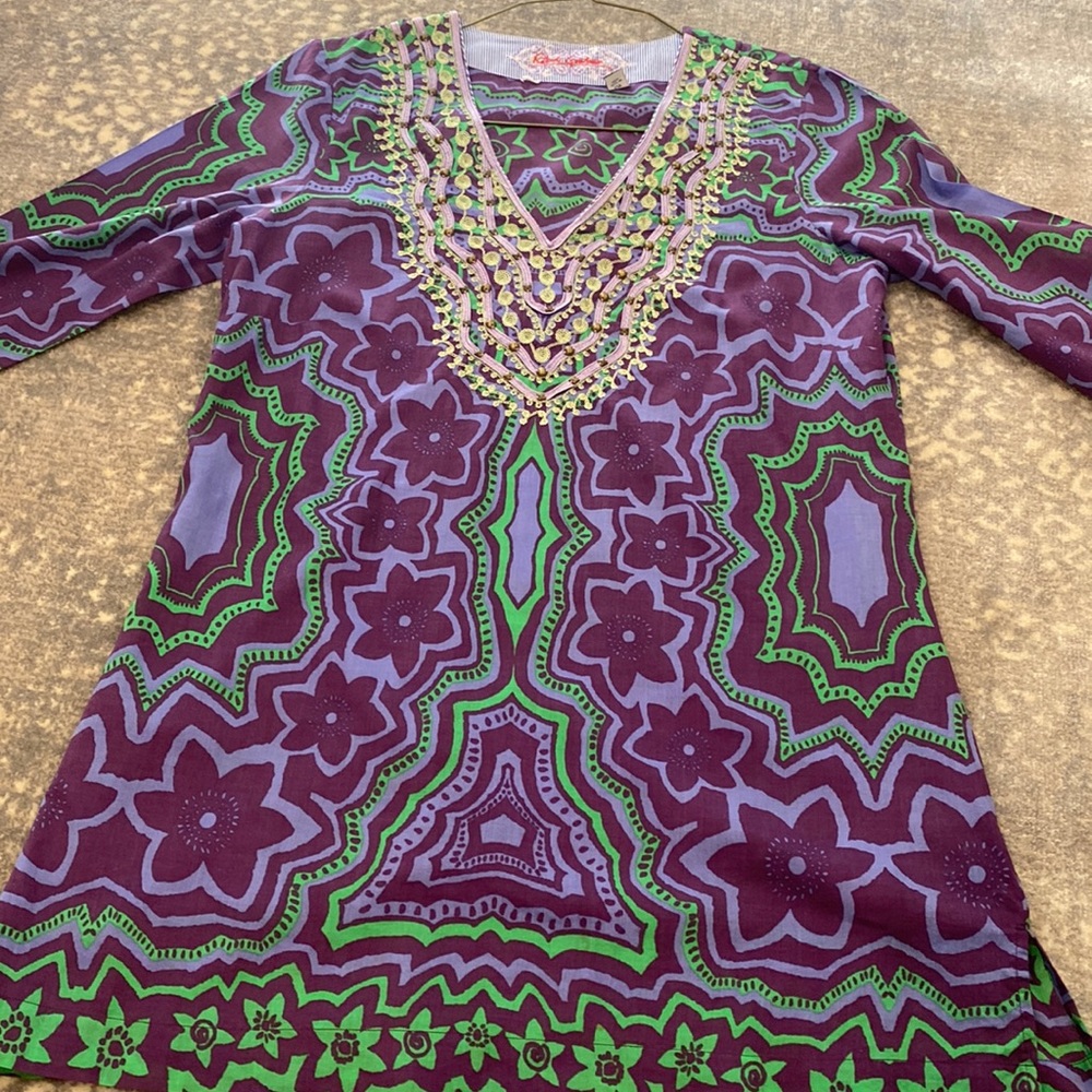ROBERT GRAHAM VIBRANT TUNIC IN COTTON FABULOUS